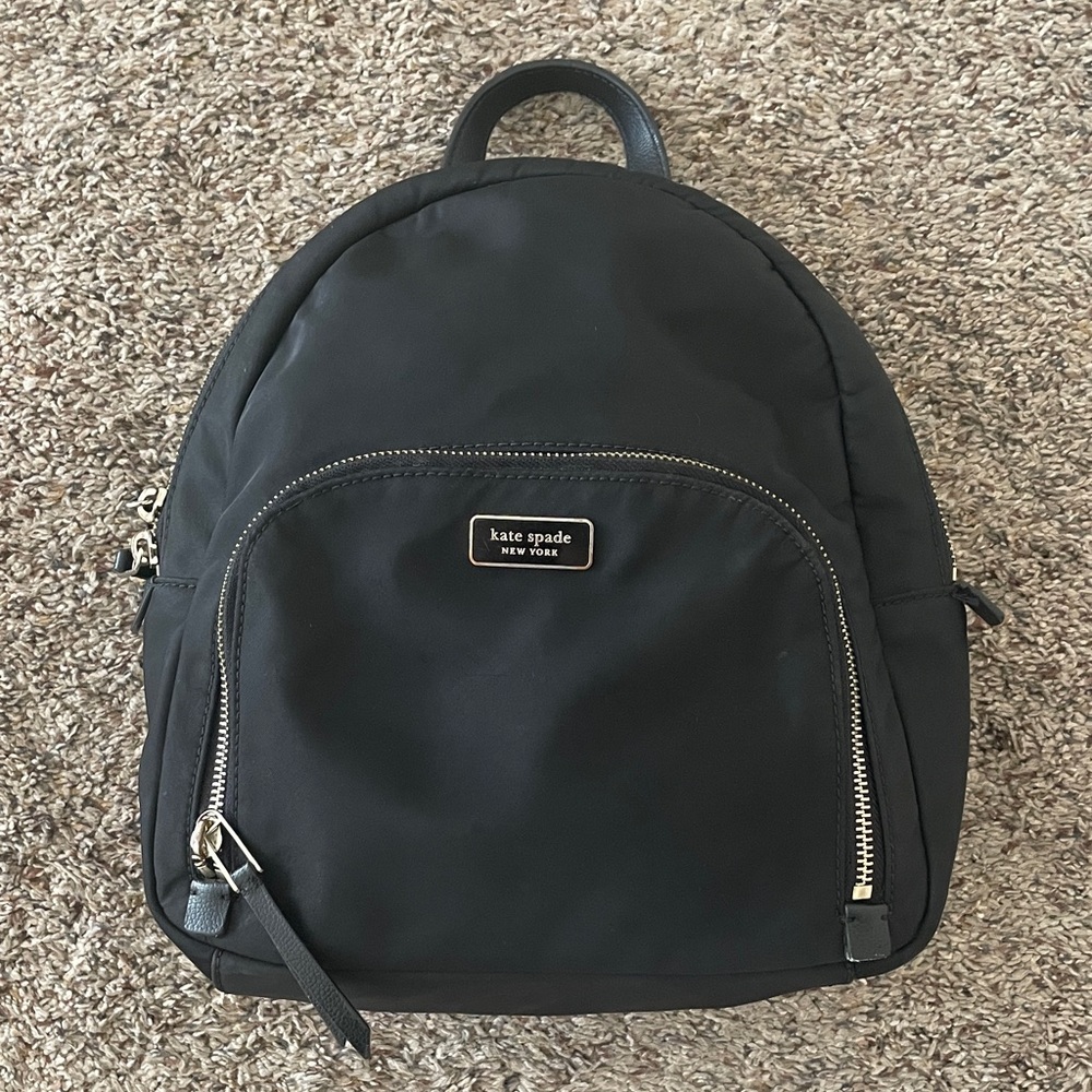 Kate Spade Black Nylon Backpack